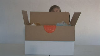 Load video: Lucy packing a box